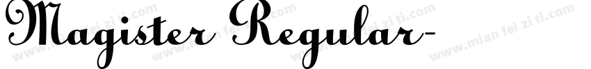 Magister Regular字体转换